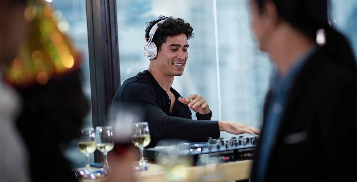 DJ Mixing Live at Private Event