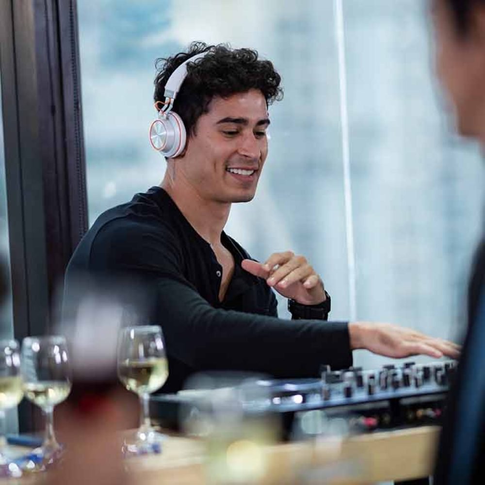 DJ Mixing Live at Private Event